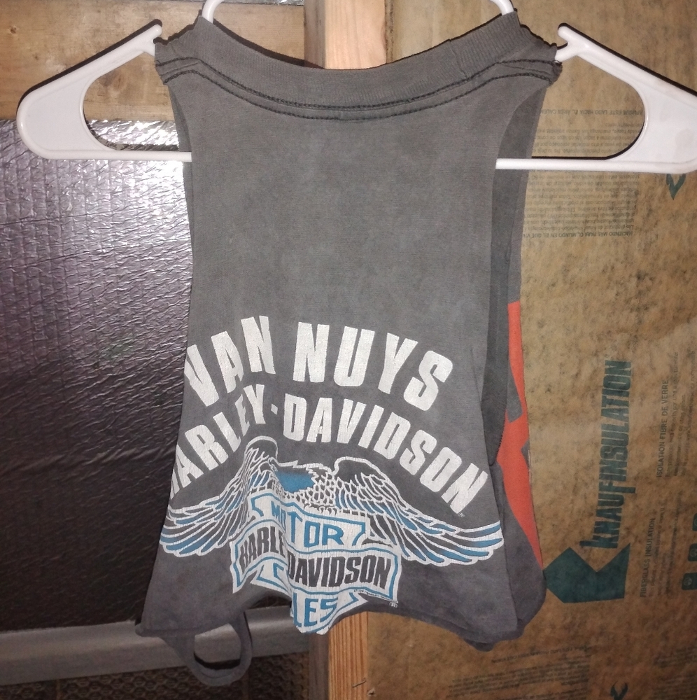 Rare Vintage Harley Davidson Screamin Eagle, Sexy, Cut Off, Crop Muscle Tank - Picture 2 of 2